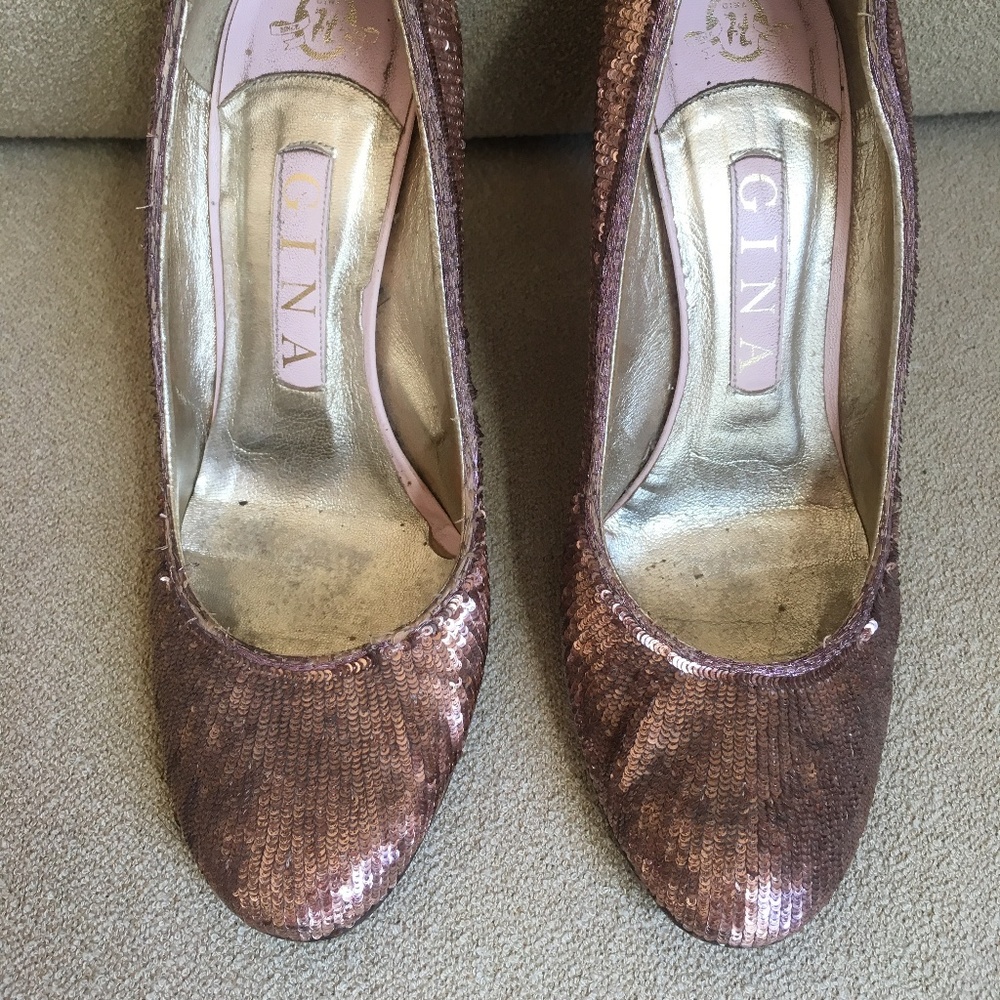 Pink Sequin Gina London Pumps Shoes UK Royals 37 6